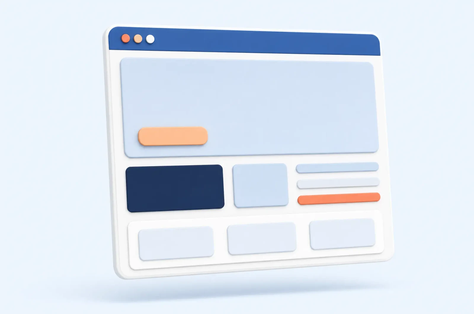 Browser window mockup of a clean booking website